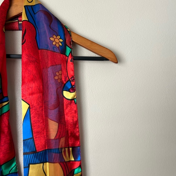 Colorful Abstract Pattern Scarf - Picasso - Picture 2 of 9